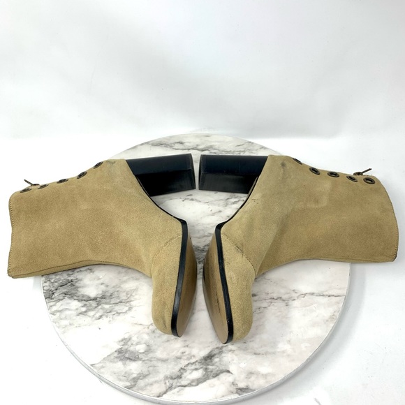 Musse & Cloud Millie Grommet Suede Booties 9 Bohemian Chunky Coquette Girl Retro - Picture 6 of 16